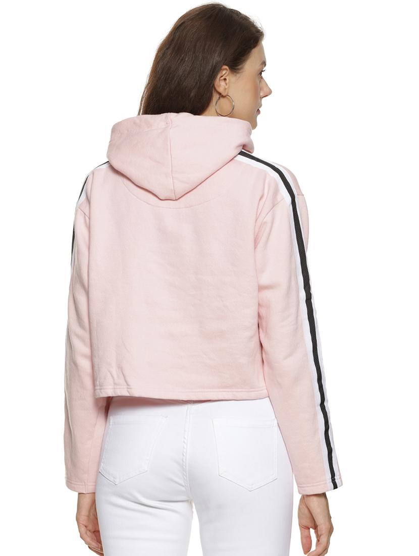 hooded neck cropped sweatshirt - 17284436 - Zoom Image - 3