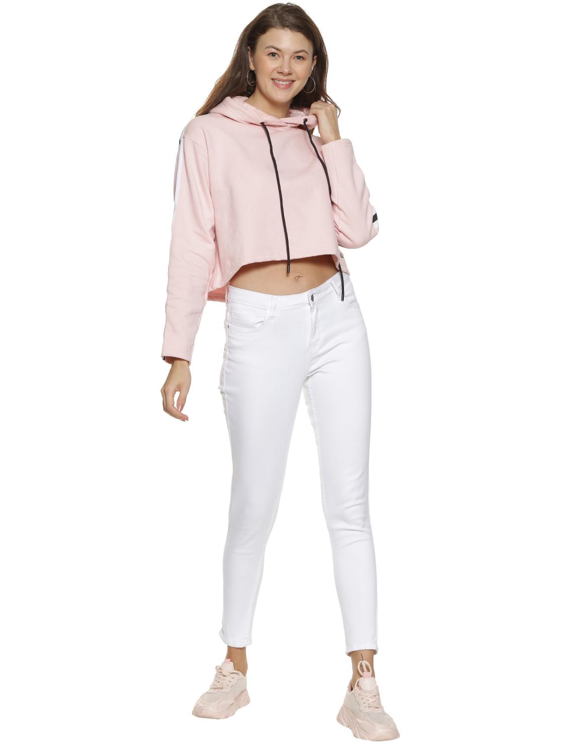 hooded neck cropped sweatshirt - 17284436 - Zoom Image - 4