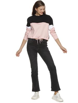 color block drawstring waist sweatshirt - 17284453 - Standard Image - 4