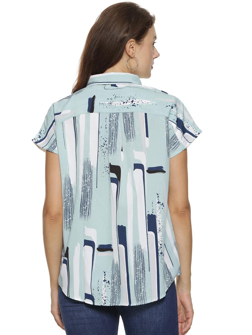 concealed placket abstract shirt - 17284498 - Zoom Image - 3