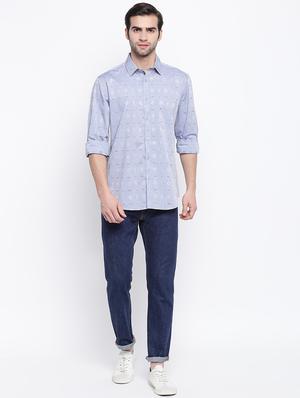 grey printed casual shirt - 17284560 - Standard Image - 4
