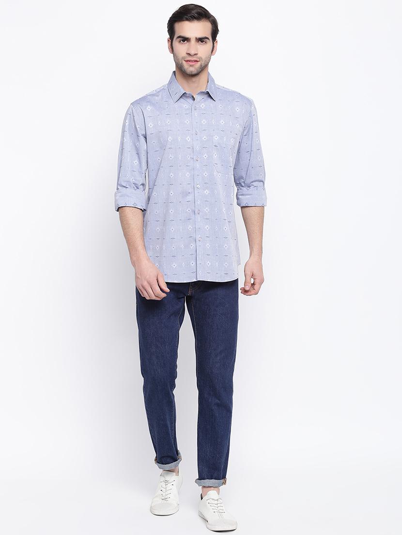 grey printed casual shirt - 17284560 - Zoom Image - 4