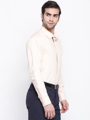 yellow solid formal shirt - 17284562 - Standard Image - 2
