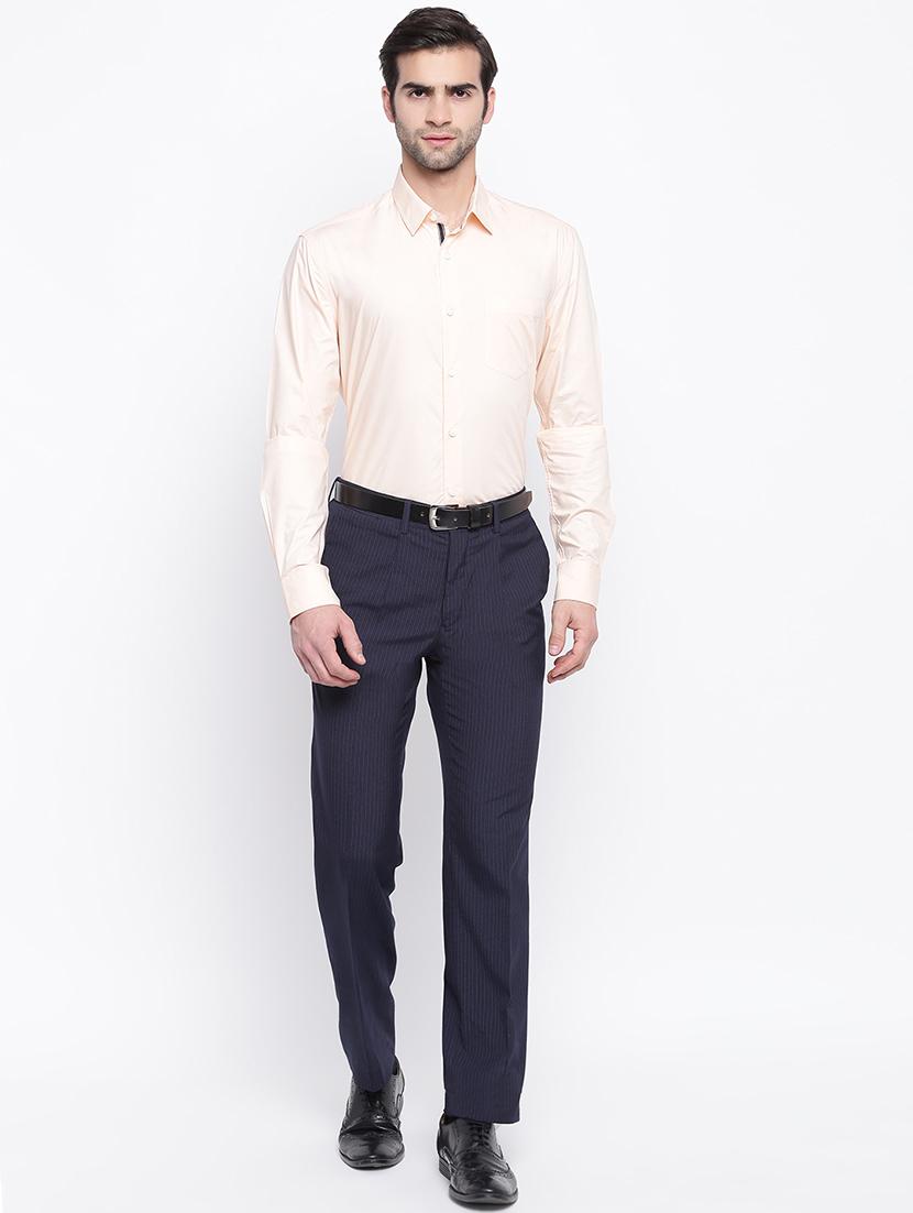 yellow solid formal shirt - 17284562 - Zoom Image - 4