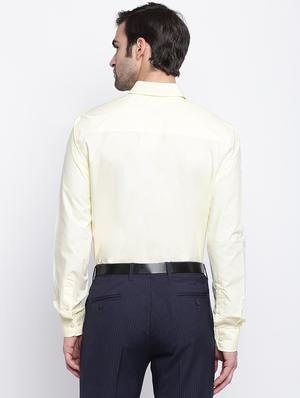 yellow solid formal shirt - 17284565 - Standard Image - 3