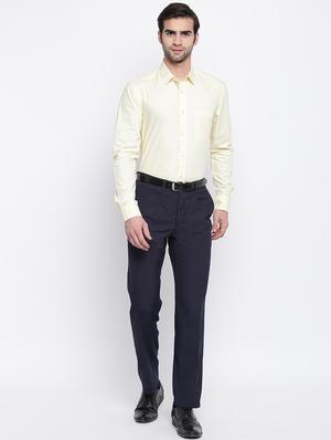 yellow solid formal shirt - 17284565 - Standard Image - 4