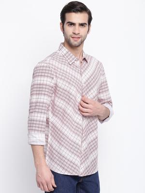 pink checkered casual shirt - 17284566 - Standard Image - 2