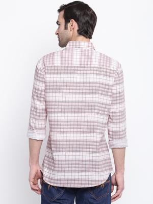 pink checkered casual shirt - 17284566 - Standard Image - 3