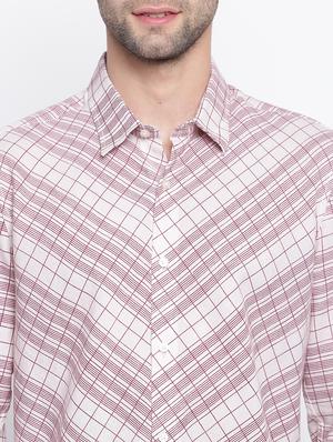 pink checkered casual shirt - 17284566 - Standard Image - 5