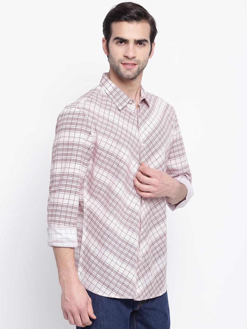 pink checkered casual shirt - 17284566 - Zoom Image - 2