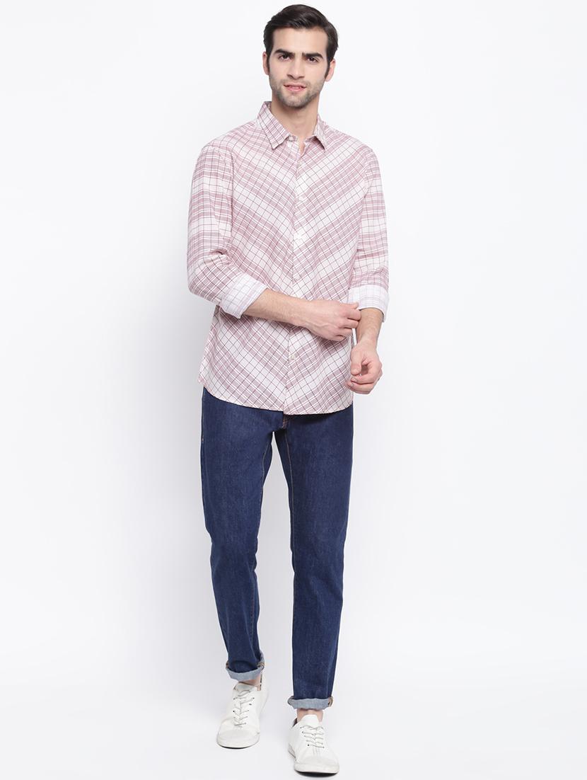 pink checkered casual shirt - 17284566 - Zoom Image - 4