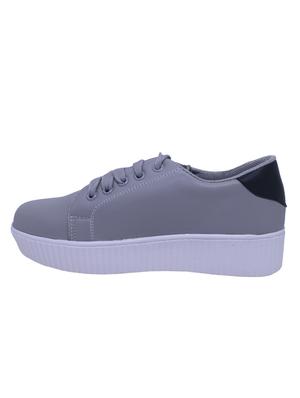 grey synthetic slip on casual shoes - 17284786 - Standard Image - 2