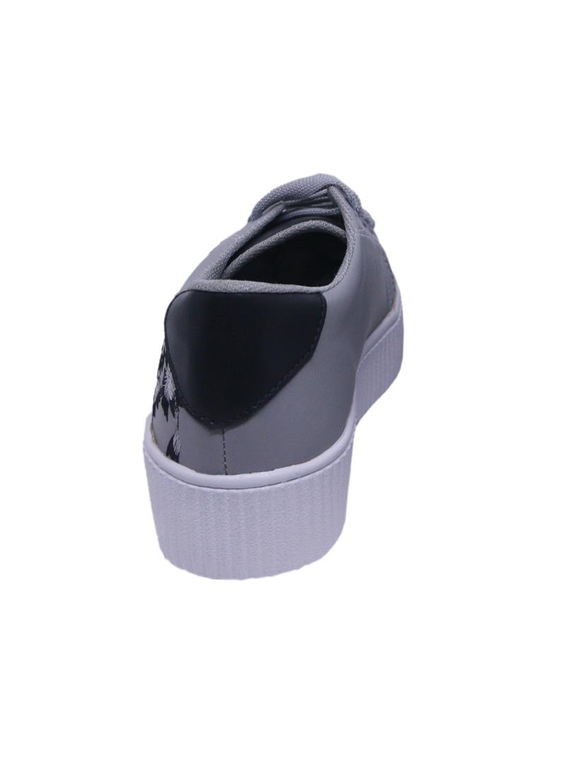 grey synthetic slip on casual shoes - 17284786 - Zoom Image - 3