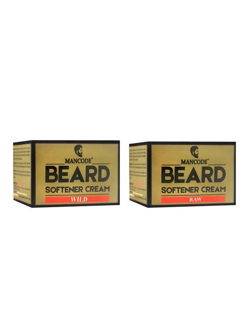 mancode beard softening cream wild, 50 gm + mancode beard softening cream raw, 50 gm pack of 2 - 17284850 - Standard Image - 1