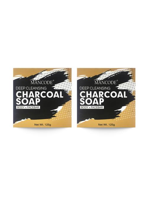 mancode charcoal deep cleansing soap, 125gm- pack of 2 - 17284857 - Standard Image - 1