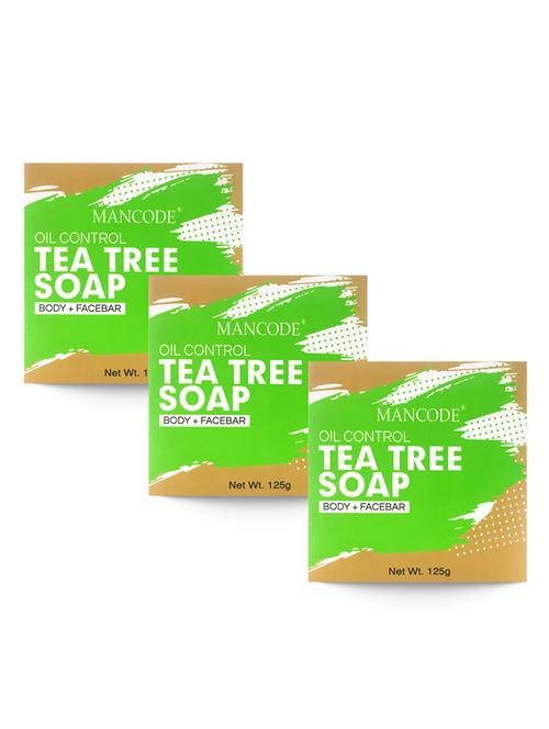 mancode tea tree oil control soap, 125gm- pack of 3 - 17284951 - Standard Image - 1