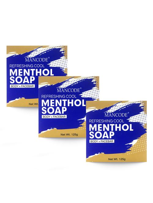 mancode refreshing cool menthol soap, 125gm- pack of 3 - 17284952 - Standard Image - 1