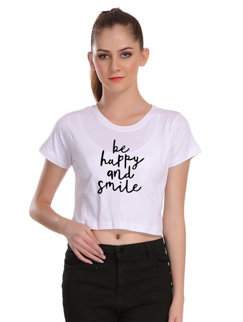 quirky text crop tee - 17285784 - Standard Image - 1