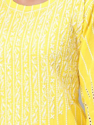 chikankari straight kurta - 17286084 - Standard Image - 4