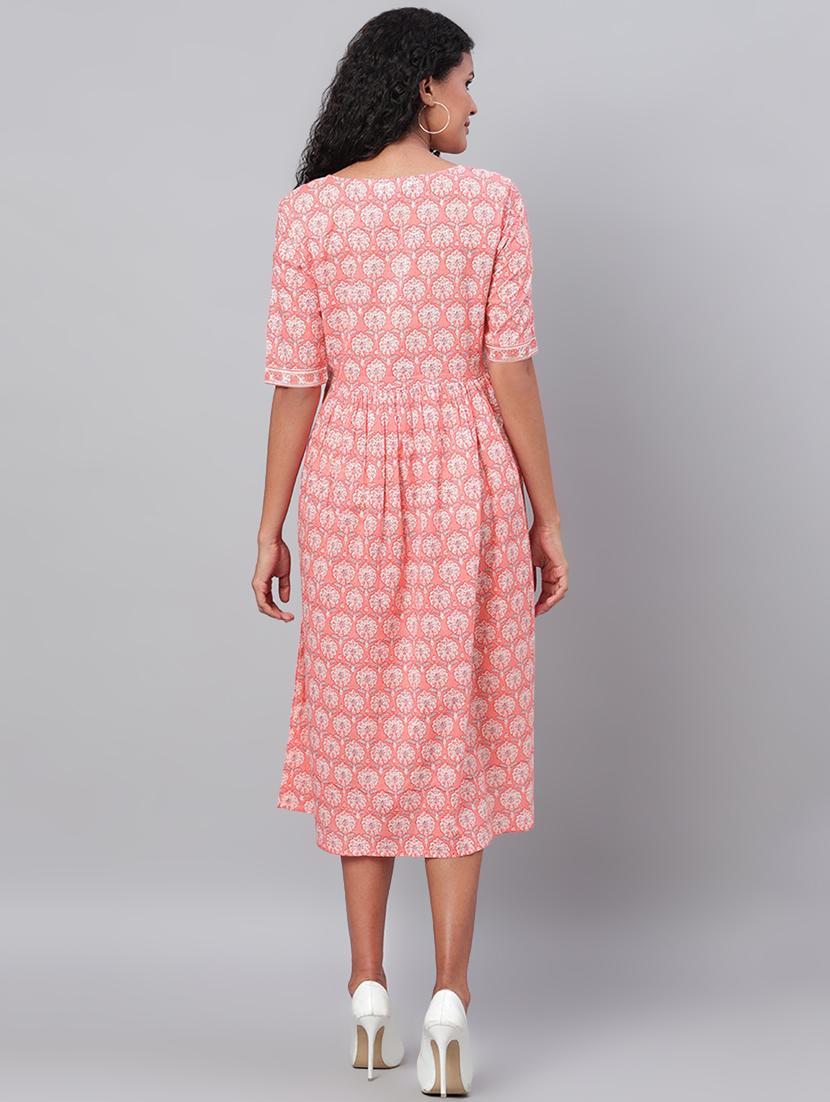 printed gathered dress - 17286099 - Zoom Image - 3