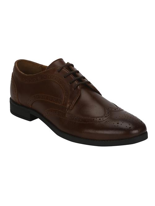 brown lace-up brouges - 17286595 - Standard Image - 1