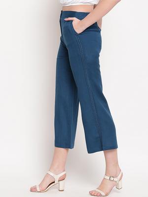 high rise flat front trouser - 17286654 - Standard Image - 2