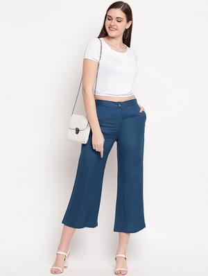 high rise flat front trouser - 17286654 - Standard Image - 4