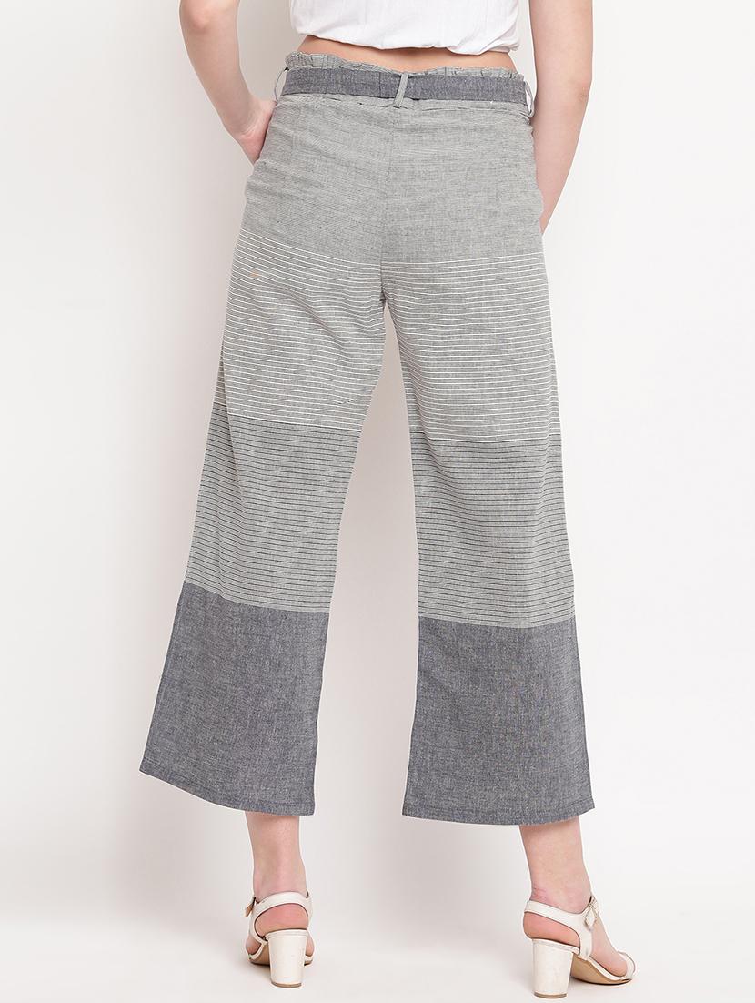 tie front striped trouser - 17286660 - Zoom Image - 3