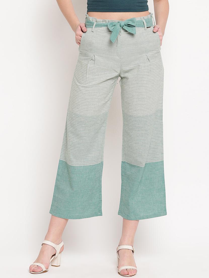 tie front striped trouser - 17286661 - Zoom Image - 1