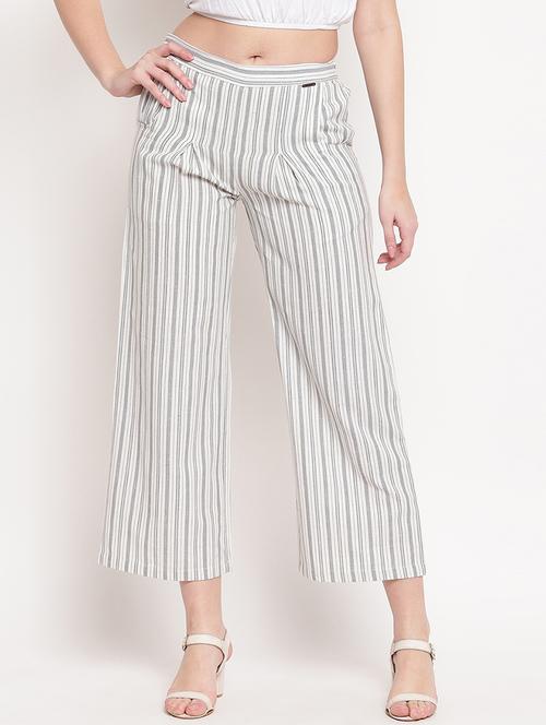 mid rise striped trouser - 17286663 - Standard Image - 1