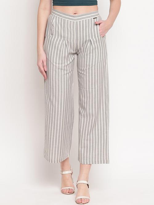 mid rise striped trouser - 17286665 - Standard Image - 1