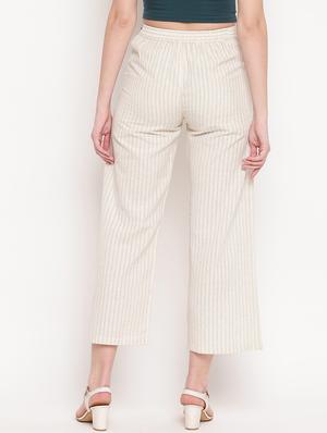 high rise striped trouser - 17286666 - Standard Image - 3