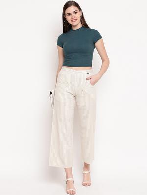 high rise striped trouser - 17286666 - Standard Image - 4