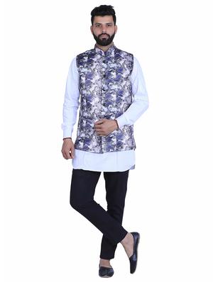 multi colored paisley print nehru jacket - 17287529 - Standard Image - 4