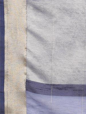 solid woven saree with blouse - 17287844 - Standard Image - 4