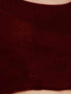 plain velvet blouse - 17287894 - Standard Image - 4