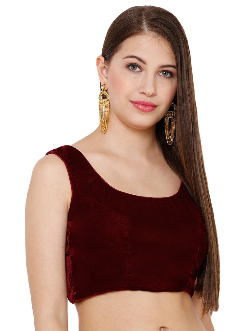 plain velvet blouse - 17287894 - Zoom Image - 2