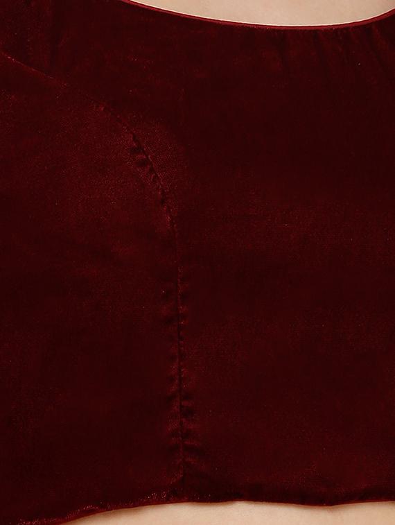 plain velvet blouse - 17287894 - Zoom Image - 4