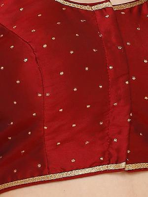self design brocade blouse - 17287897 - Standard Image - 4