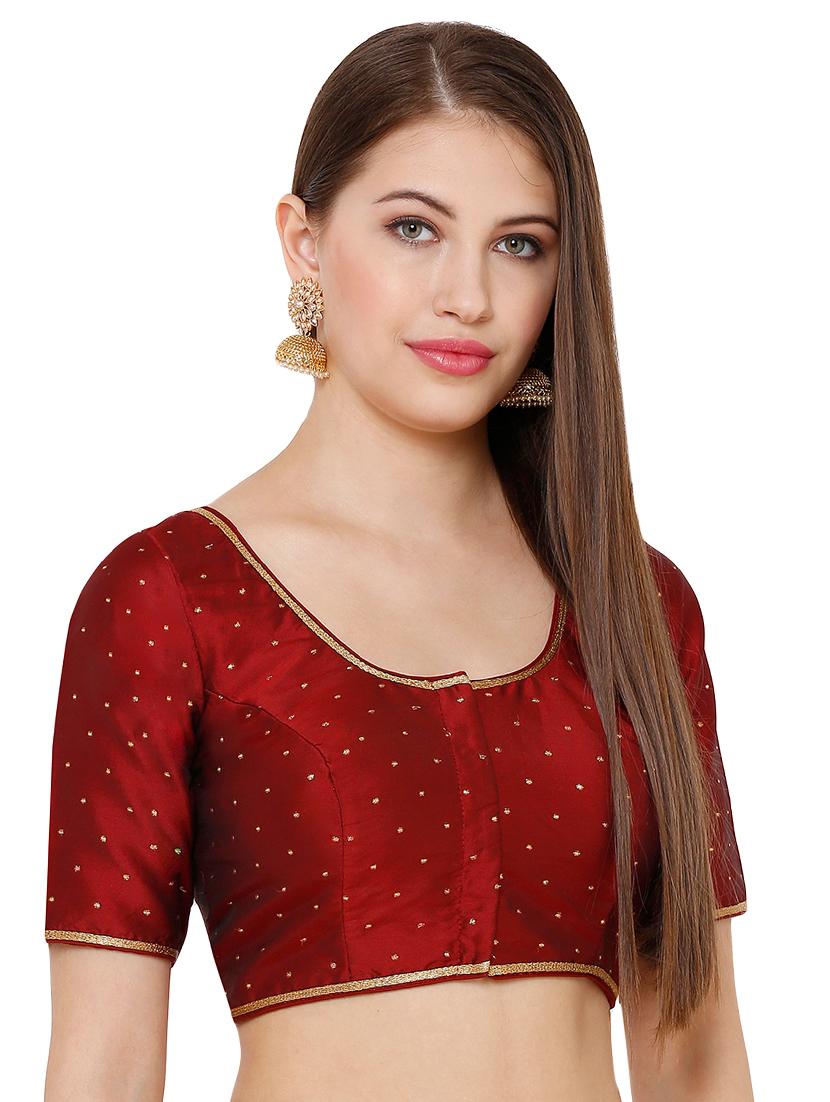 self design brocade blouse - 17287897 - Zoom Image - 2