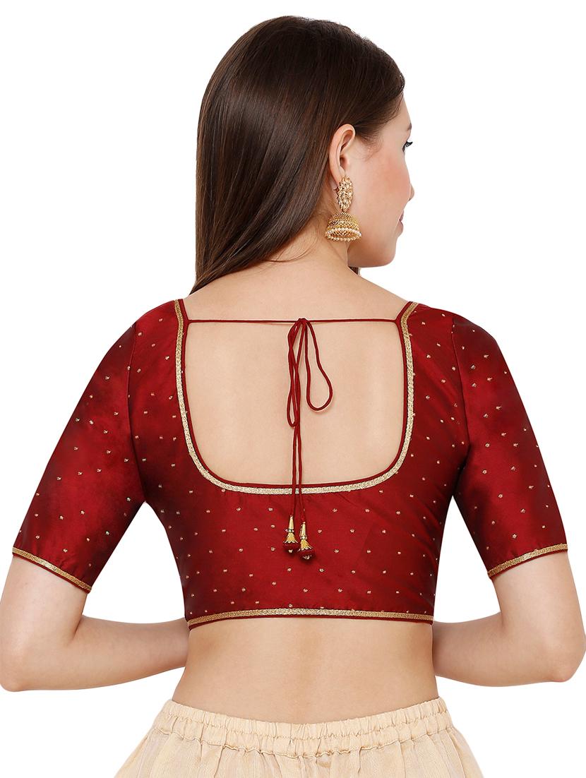 self design brocade blouse - 17287897 - Zoom Image - 3