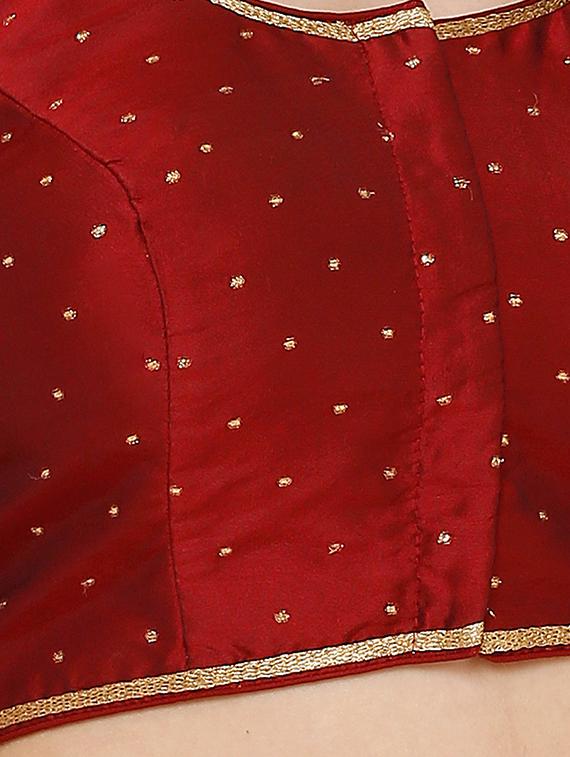 self design brocade blouse - 17287897 - Zoom Image - 4