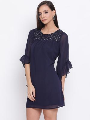 embellished detail a-line dress - 17288227 - Standard Image - 2
