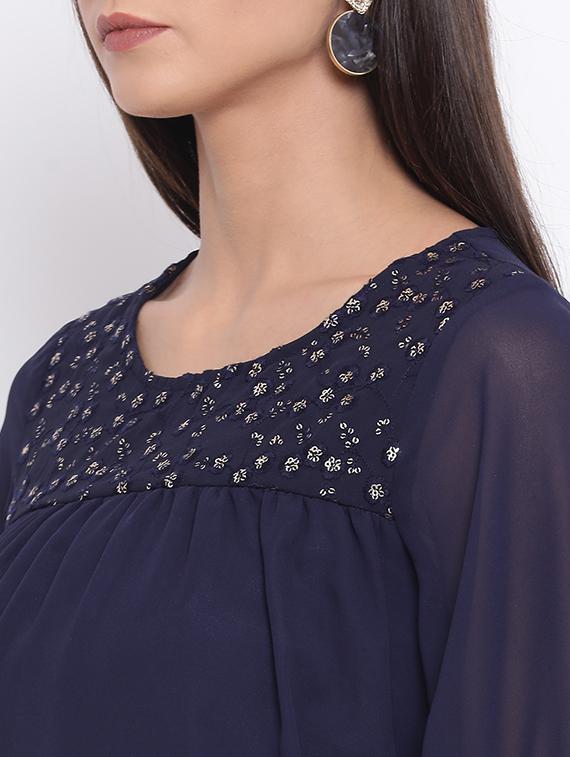 embellished detail a-line dress - 17288227 - Zoom Image - 5