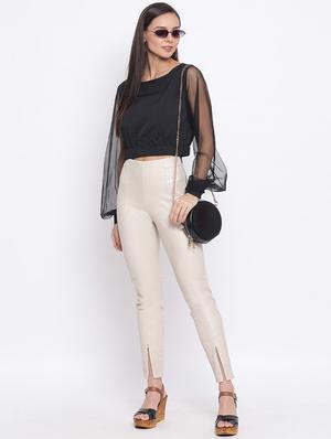 bishop sleeved crop top - 17288250 - Standard Image - 4