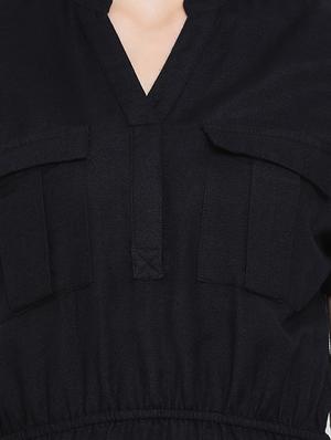 pocket detail a-line dress - 17288476 - Standard Image - 4