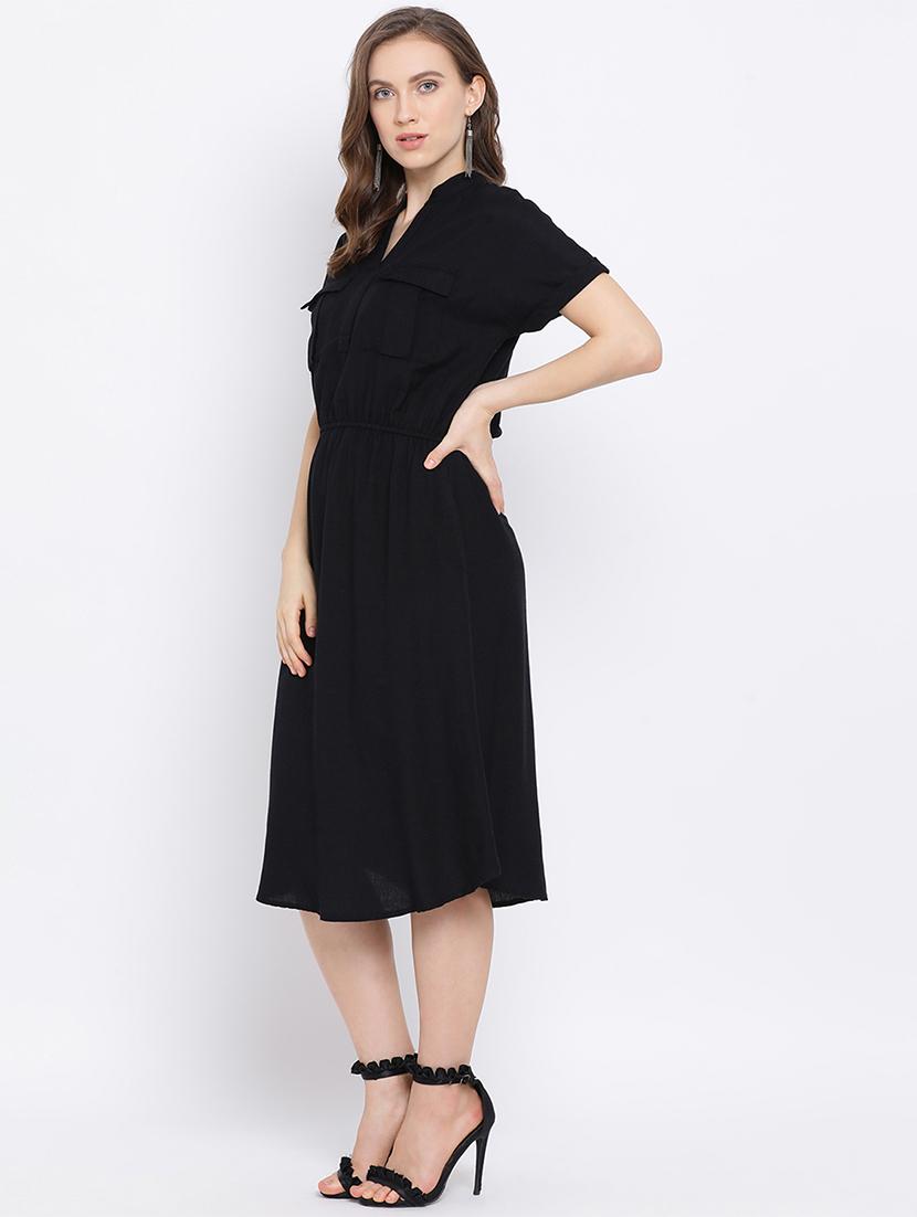 pocket detail a-line dress - 17288476 - Zoom Image - 2