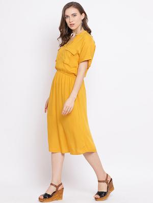 pocket detail a-line dress - 17288478 - Standard Image - 2