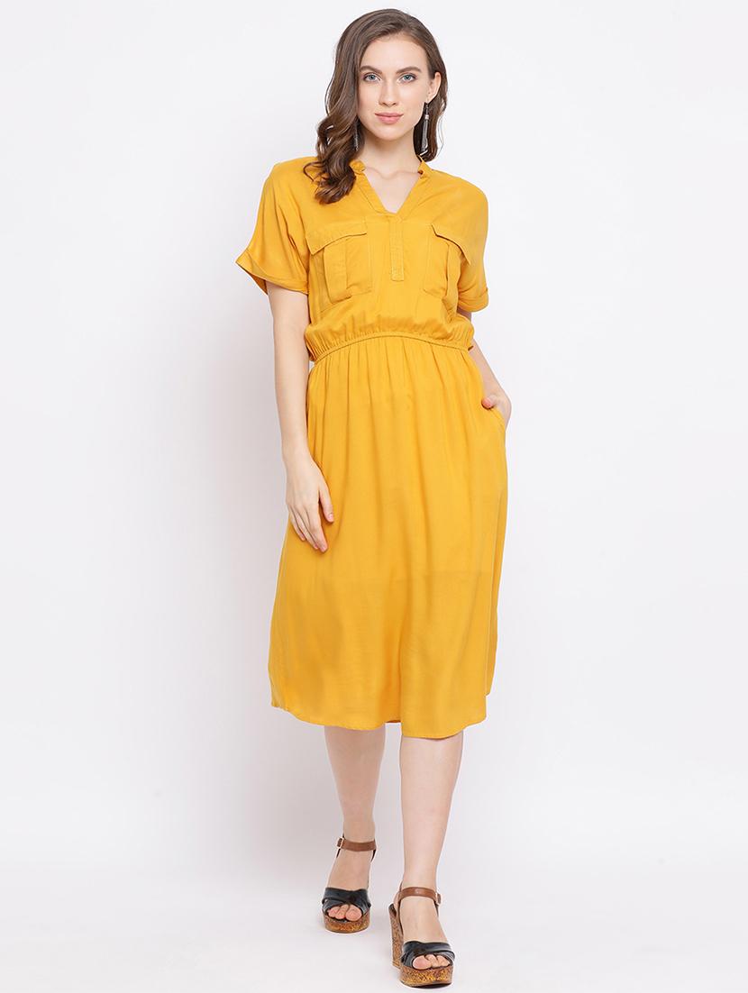 pocket detail a-line dress - 17288478 - Zoom Image - 1