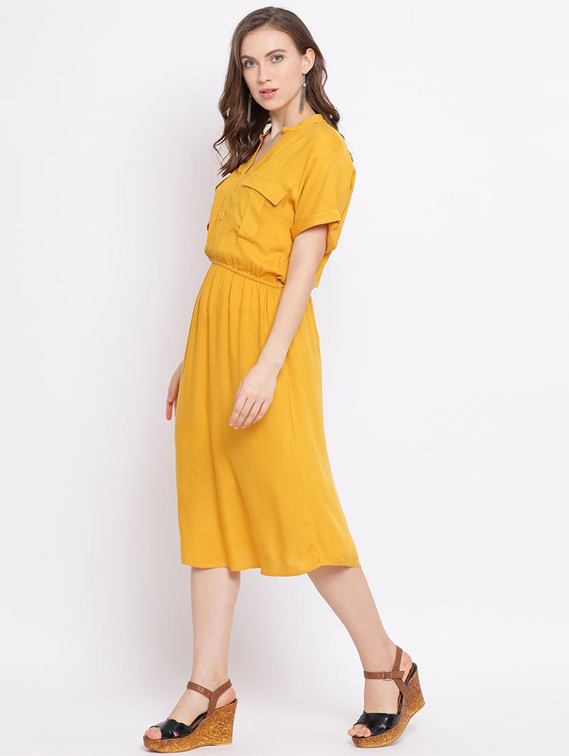 pocket detail a-line dress - 17288478 - Zoom Image - 2